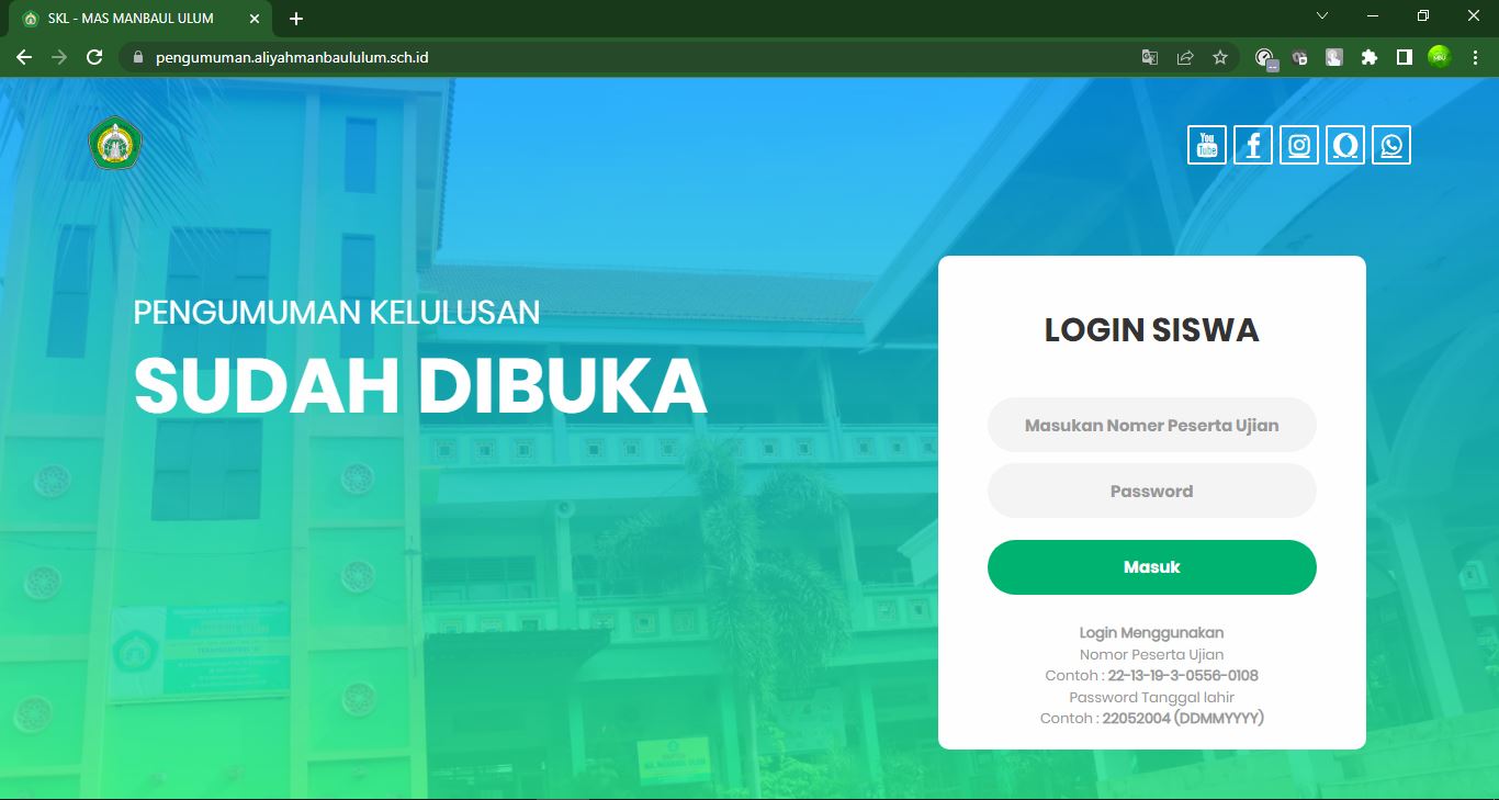 PENGUMUMAN KELULUSAN TAHUN PELAJARAN 2021/202